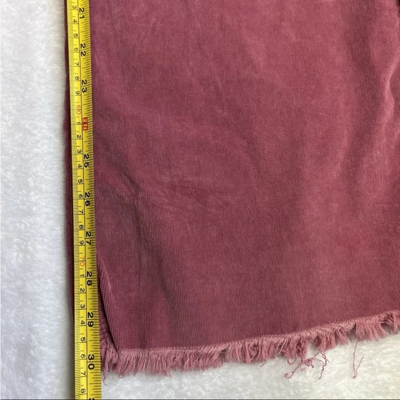 We The Free Jeans Sz 31 Short Flare Leg Boot Cut HR Raw Hem Corduroy Pants NWT - Picture 8 of 9